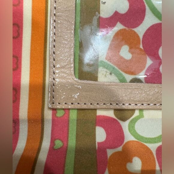 Lovcat Tan Wristlet with Gold Heart Crystal Embellishment Slim and Sleek - Picture 8 of 8